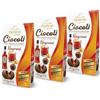 Generico 3X Confetti Crispo Ciocolì Praline di Cioccolato Fondente Ripiene di Alcool Aromatizzato al Gusto Negroni Ricoperte di Cioccolato al Latte 100g