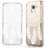 NALIA Custodia Protezione compatibile con Samsung Galaxy J6 (2018), Silicone Sottile Case Cover, Gomma Morbido Cellulare Ultra-Slim Protettiva Smartphone Bumper Guscio, Designs:Dreamcatcher