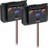 GBKDQQ 2 prese USB, presa di ricarica, 12 V, 24 V, 18 W, 30 W, Dual QC3.0 USB e tipo C, impermeabile con ricarica rapida simultanea, presa USB con interruttore per barche da 12 V/24 V, roulotte, auto, camion