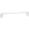 HOMSFOU Monitor Design MDF per Supporto Scrivania Bianco in Ecologico e Rialzo Schermo Elegante Risparmio Spazio del Computer Home e Office