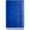 AKLiSa Custodia per e-book Sony PRS T1 in pelle PU e guscio in fibra ultra fine per e-reader in fibra morbida, esterno resistente all'usura, custodia protettiva (blu navy)