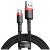 Baseus mstr Cavo dati/cavo di ricarica USB-C in nylon intrecciato nero/rosso (3 m)