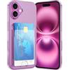DEVASO Cover per iPhone 16 Plus Custodia Trasparente con Porta Carte，Portafoglio Custodia Protettiva in Silicone Sottile Morbido TPU Anti-Graffio Tasche Case per 2 Carte