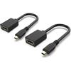 GANA Adattatore da Micro HDMI a HDMI, 4 K a 60 Hz 3D 1080P tipo D Mini Hdmi su Hdmi, 3D, HDR e ARC, compatibile con Raspberry Pi 5/4, A6300 A6400