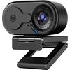 EMEET Webcam 1080P per PC, C100 Webcam per Portatile con Microfono, Web cam HD con Copertura per la Privacy, Fotocamera per Computer 66°, Plug&Play, Fotocamera USB per OBS/Twitch/YouTube/Windows/Mac