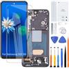 H&LYCYJ Display Schermo per Samsung Galaxy S22 5G TFT S901B S901B/DS S901U LCD Schermo Kit di Ricambio（Nero con Cornice, Senza Impronte Digitali）