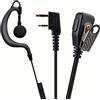 CABLEPELADO CAPLEPELADO Auricolari con microfono PTT per trasmettitore Walkie Talkie, a forma di G, 2 pin, per guardia del corpo, compatibile con Baofeng e Kenwood, nero, 1 metro