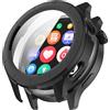 BAIDIYU Cover Compatibile con Xiaomi Watch S4/Xiaomi Watch S4 eSIM, PC + Pellicola Temperata, Antigraffio, Orologio Custodia Protettiva Compatibile con Xiaomi Watch S4/Xiaomi Watch S4 eSIM.(Nero)