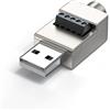 YSJJZRL USB maschio/femmina a 5 vie terminale a vite adattatore per blocco senza saldatura terminali schermati fai-da-te convertitore USB (Maschio)