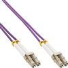 InLine 21421 Cavo Bretella Fibra Ottica Duplex, LC/LC, 50/125µm, OM4, 1M Nero