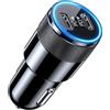 Paicreate 60 W Caricabatterie per accendisigari USB C 2 porte PD 30 W Ricarica Rapida Caricabatteria Auto Veloce 12 V per iPhone 16/15/14/13/12/11 Pro Max Galaxy S24 Huawei Pura 70