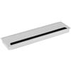 HAEUYA Passacavi da scrivania, Coprifori for cavi da scrivania, Passacavo da scrivania for tavolo quadrato in alluminio Passacavo rettangolare for cavi Hardware for ufficio con dimensioni multiple(100x400mm)