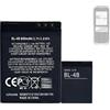 HIGHAKKU Batteria di ricambio BL-4B compatibile con No-kia 2630, 2660, 2760, 5000, 6111, 7070, 7370, 7373, 7500, N76 Phone