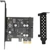 Akozon Scheda di Espansione, PC USB3.2 Scheda GEN1 Anteriore Scheda Montante Connettore 19PIN a Doppia Porta I E PCIE a USB 3.2 5 Gbps Ad Alta velocità (Scheda nera 19PIN)