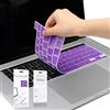 Batianda Cover per tastiera ultrasottile e impermeabile in silicone per MacBook Pro 13 2020 2022 A2238 M1 M2/A2289/A2251 e MacBook Pro 16 2019 con Touch Bar Modello: A2141, viola scuro