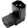 Generico Adattatore angolato IEC 320 C14 Maschio a C13 Femmina - 90 gradi down, 3 poli