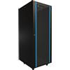 EXTRALINK Armadio di rete da 19 pullici 32 U 600x1000 pannelli laterali rimovibili autoassemblati Armadio rack 19 pollici per UPS Switch vetro temperato nero Armadio rack per server