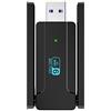 Sujurio Adattatore WiFi USB USB3.0 WiFi6 Scheda di rete wireless AX1800M 2.4G/5GHz Dual Band Scheda di rete ad alta velocità