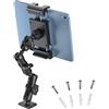 PLDHPRO Supporto da parete per tablet iPad camion auto base da trapano con braccio lungo regolabile e girevole a 360° a 3 stadi per samsung/Pro/Air/Mini/firehd parete cucina bagno 5,1-15,6