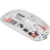 Feeshoppher Elegante mouse wireless trasparente con opzioni di connettività, batteria ricaricabile a lunga durata e funzionalità silenziosa (bianco)