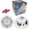 LANZAR 2 AQ6CXW diffusori a 2 vie bianchi 200 watt rms 400 watt max 19,5 cm 6,5 camper mare piscina barca ristorante hotel impermeabili, a coppia