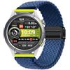 GIOPUEY Cinturini Magnetica Compatibile con Amazfit Cheetah Round, Cinturino in Morbido Nylon Intrecciato [Unisex] [Traspirante] - Blue