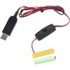 FENOHREFE Convertitore di alimentazione USB Boost Eliminatore Batteria Sostituire 2pcs 1.5V LR03 AAA Connect per LED Luce Telecomando