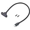 GMBYLBY Cavo dati USB C ad alta velocità da maschio a femmina con connettori USB C a vite per montaggio a pannello, 30 cm