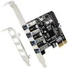 MZHOU Scheda di Espansione PCI Express USB 3.0 4 Porte - PCIe USB Add in Card, Internal USB3.0 Hub Converter 5Gbps con Connettore di Alimentazione da 15PIN, Supporto WIN 11/10/8/7/XP/Vista/LINUX