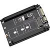 Mugast M.2 - Adattatore SSD ad alte prestazioni, 22 pin, M.2 NGFF SSD a scheda SATA, adattatore da M.2 a SATA Plug and Play per WinXP/8/7/per Linux/per Mac nero