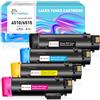 Clywenss 6510 6515 Toner compatibile per Xerox 6510 6515 XL Toner per Phaser 6510 6510dn 6510dni 6510dni 6510dnm Workcentre 6515 6515dn 6515dni 6515dni 6515dnm Druker, 444 Confezione (Nero Ciano