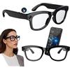 hKjPlvf Smart Al Camera Glasses, Built-in ChatGPT, Voice Control, Listen Music and Calls, Wifi 4.0 + Bluetooth 5.3, Shoot Audio Video Recordings Smart Bluetooth Translator Sunglasses, for Outdoor Sport,A