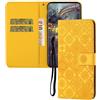 IMEIKONST Custodia Compatibile con Samsung Galaxy S25 Plus, Goffratura Pelle Portafoglio con Chiusura Magnetica Supporto Flip Protettiva Caso Stand Cover Samsung Galaxy S25 Plus Libro. Yellow XCH