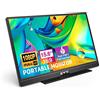 KYY Monitor portatile più recente 15.6 '' FHD 1080P USB-C HDMI Laptop Monitor w/Smart Cover Bag & Dual Speakers, Schermo esterno del computer HDR, Monitor da viaggio per PC MAC Phone Xbox PS4/5 Switch