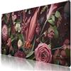 BYJUMB Tappetino per mouse resistente e lavabile, motivo fiori bordeaux, 89,6 x 40,6 cm, base in gomma antiscivolo, ideale per digitare e giocare con facilità