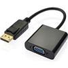 Bolwins B64S - Adattatore da DisplayPort a VGA (maschio a femmina), 25 cm, cavo Displayport DP maschio a VGA femmina, PC, laptop, TV