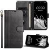 SEHEYA Cover per Realme Note 60 4G Pieghevoli Libretto Custodia Retrò Portafoglio a Libro Flip Case 3 Tasche Interne Fibbia Magnetica Protezione Caso, Nero