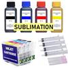 Inkpro - Cartucce ricaricabili compatibili con Epson 604, 604XL + 4 inchiostri a sublimazione da 100 ml per Expression Home XP-2200 2205 3200 3205 4200 4205, Workforce WF-2910 2930 2935