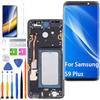 HLYGZX Display di ricambio per Samsung Galaxy S9 Plus S9+ LCD TFT G965F G965U G965 Display Touch Digitizer Assembly Kit parti di riparazione (nero con cornice, senza impronte digitali, non curvo Screen)