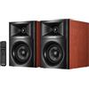 Sanyun SW205 Diffusori da Scaffale HiFi 4 80W, Monitor Studio Attivi 2.0 Nearfield, Campo Sonoro 3D Migliorato, DAC DSP Alta Gamma, Cabinet Diffusione Geometrica, Bluetooth 5.4/Optical/AUX, Legno