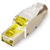 DIGITUS DN-93838 - Connettore di Rete Cat 8.1 - 1 Pezzo - Schermatura 360° - Connettore RJ45 Cat-8.1 da Campo - Montaggio Senza Attrezzi - 2000 MHz - 25/40GBase-T - 40 Gbit/s - AWG 26/7 a AWG 22/1