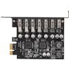 Annadue Scheda di Espansione PCIE a USB 3.2 GEN1, Scheda di Espansione PCI Expree a USB a 7 Porte Trasmissione Ad Alta velocità da 5 Gbps per Win XP, per Win 7, per Win 8, per Win 10, ECC.