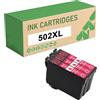 KEUWHLL 502XLM 502XL Cartucce D'inchiostro Magenta Compatibili Per Epson 502 XL M Inchiostro Per Expression Home XP-5100 XP-5105 WorkForce WF-2860DWF WF-2865DWF Stampante 3-pack