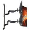 PUTORSEN Supporto doppio per monitor da 49 per 2 schermi - max 26,9 kg/braccio, VESA 75 x 75 - 200 x 200 | Supporto impilato o side-by-side, braccio in alluminio regolabile Full Motion