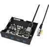 Yurhuit PCI-e Un USB 3.0 Scheda di Espansione USB Pannello Frontale PC Adattatore USB PCIE Staffa Pannello Frontale Floppy da 3,5 Pollici Riser PCI-e X1