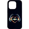 Headphones Heartbeat Music Lover DJ Audi Custodia per iPhone 15 Pro Cuffie Heartbeat Music Lover DJ Sound Wave