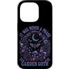 Elder Emo Club Funny Skeleton Design Custodia per iPhone 14 Pro Garden Goth Moon Moth Scheletro Osso Floreale Botanico