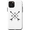 Fun Designs Custodia per iPhone 11 Pro Bussola frecce Nord Sud Est Ovest Avvent