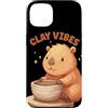 Pottery Capybara Outfit Custodia per iPhone 13 Divertente costume Clay Vibes per gli amanti di Potter e Capibara