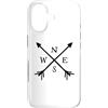 Fun Designs Custodia per iPhone 17 Bussola frecce Nord Sud Est Ovest Avvent